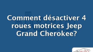 Comment désactiver 4 roues motrices Jeep Grand Cherokee?