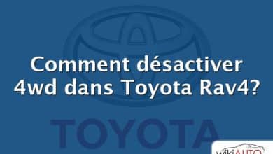 Comment désactiver 4wd dans Toyota Rav4?