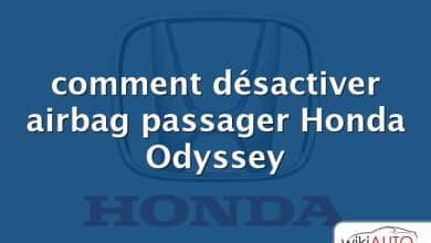 comment désactiver airbag passager Honda Odyssey