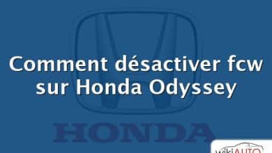 Comment désactiver fcw sur Honda Odyssey