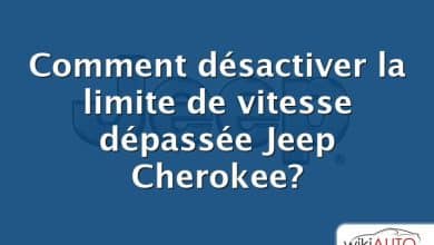 Comment désactiver la limite de vitesse dépassée Jeep Cherokee?