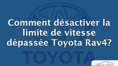 Comment désactiver la limite de vitesse dépassée Toyota Rav4?