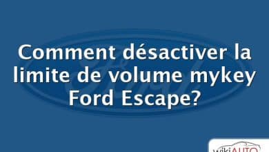 Comment désactiver la limite de volume mykey Ford Escape?