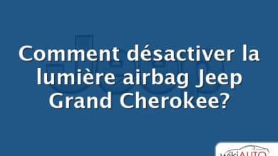 Comment désactiver la lumière airbag Jeep Grand Cherokee?