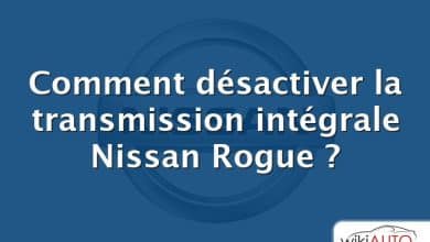 Comment désactiver la transmission intégrale Nissan Rogue ?