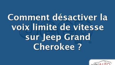 Comment désactiver la voix limite de vitesse sur Jeep Grand Cherokee ?