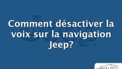 Comment désactiver la voix sur la navigation Jeep?