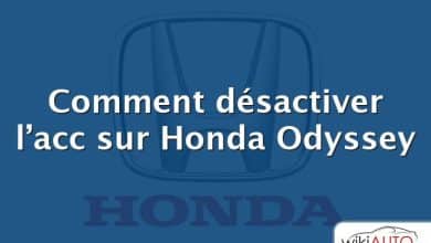 Comment désactiver l’acc sur Honda Odyssey
