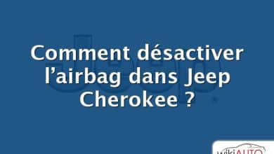 Comment désactiver l’airbag dans Jeep Cherokee ?