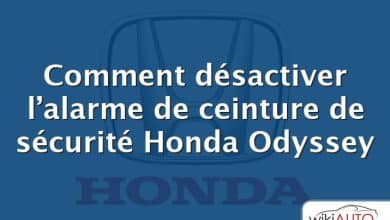 Comment désactiver l’alarme de ceinture de sécurité Honda Odyssey