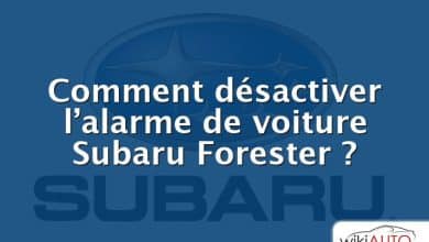 Comment désactiver l’alarme de voiture Subaru Forester ?