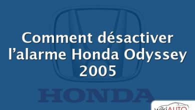 Comment désactiver l’alarme Honda Odyssey 2005