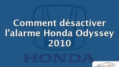 Comment désactiver l’alarme Honda Odyssey 2010