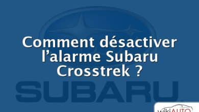 Comment désactiver l’alarme Subaru Crosstrek ?