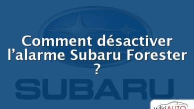 Comment désactiver l’alarme Subaru Forester ?