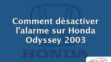 Comment désactiver l’alarme sur Honda Odyssey 2003