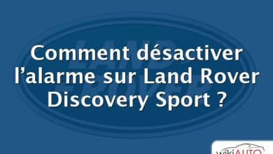 Comment désactiver l’alarme sur Land Rover Discovery Sport ?