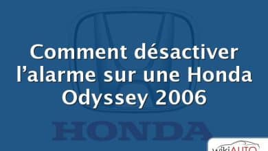 Comment désactiver l’alarme sur une Honda Odyssey 2006