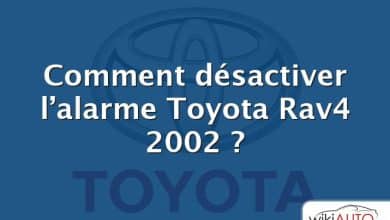 Comment désactiver l’alarme Toyota Rav4 2002 ?