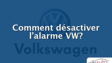 Comment désactiver l’alarme VW?