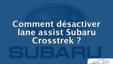 Comment désactiver lane assist Subaru Crosstrek ?