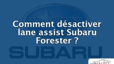 Comment désactiver lane assist Subaru Forester ?