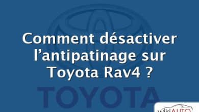 Comment désactiver l’antipatinage sur Toyota Rav4 ?
