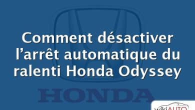 Comment désactiver l’arrêt automatique du ralenti Honda Odyssey