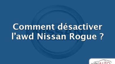 Comment désactiver l’awd Nissan Rogue ?