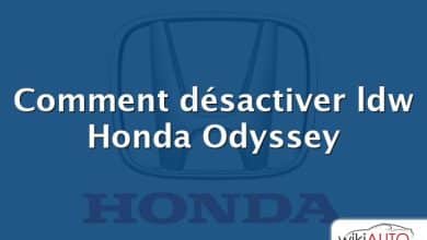 Comment désactiver ldw Honda Odyssey