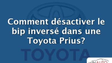 Comment désactiver le bip inversé dans une Toyota Prius?