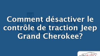 Comment désactiver le contrôle de traction Jeep Grand Cherokee?