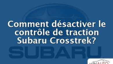 Comment désactiver le contrôle de traction Subaru Crosstrek?