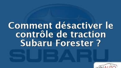 Comment désactiver le contrôle de traction Subaru Forester ?