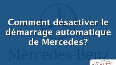 Comment désactiver le démarrage automatique de Mercedes?