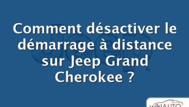 Comment désactiver le démarrage à distance sur Jeep Grand Cherokee ?