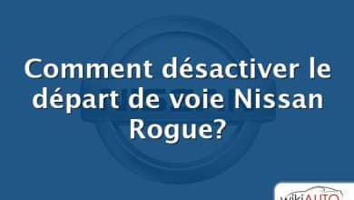 Comment désactiver le départ de voie Nissan Rogue?