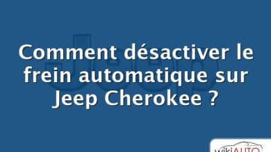 Comment désactiver le frein automatique sur Jeep Cherokee ?