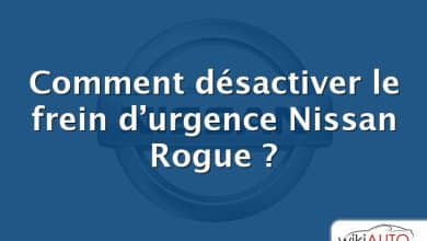 Comment désactiver le frein d’urgence Nissan Rogue ?