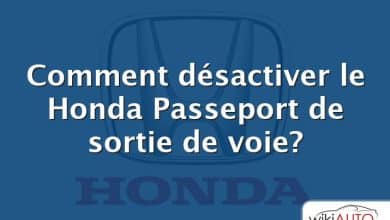 Comment désactiver le Honda Passeport de sortie de voie?