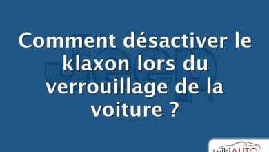 Comment désactiver le klaxon lors du verrouillage de la voiture ?