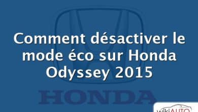 Comment désactiver le mode éco sur Honda Odyssey 2015