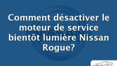 Comment désactiver le moteur de service bientôt lumière Nissan Rogue?