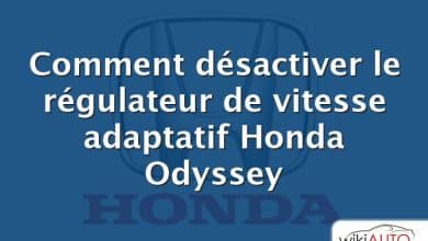 Comment désactiver le régulateur de vitesse adaptatif Honda Odyssey