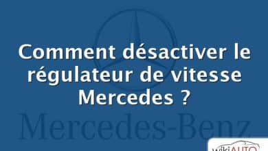 Comment désactiver le régulateur de vitesse Mercedes ?