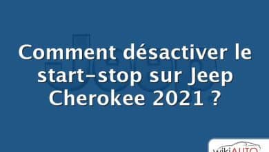 Comment désactiver le start-stop sur Jeep Cherokee 2021 ?