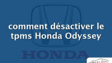 comment désactiver le tpms Honda Odyssey