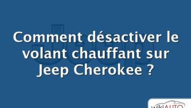 Comment désactiver le volant chauffant sur Jeep Cherokee ?