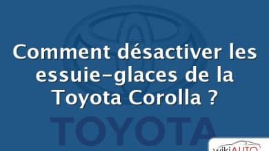 Comment désactiver les essuie-glaces de la Toyota Corolla ?