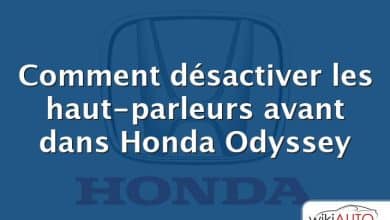 Comment désactiver les haut-parleurs avant dans Honda Odyssey